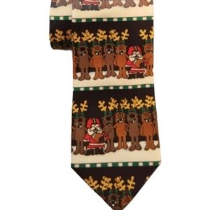 Sports John Ashford Christmas Tie Reindeer Santa